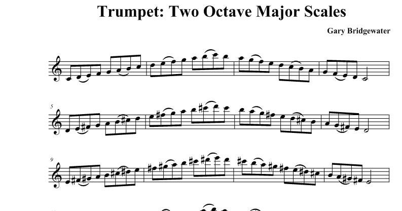 Trumpet: Trumpet: Two Octave Major Scales